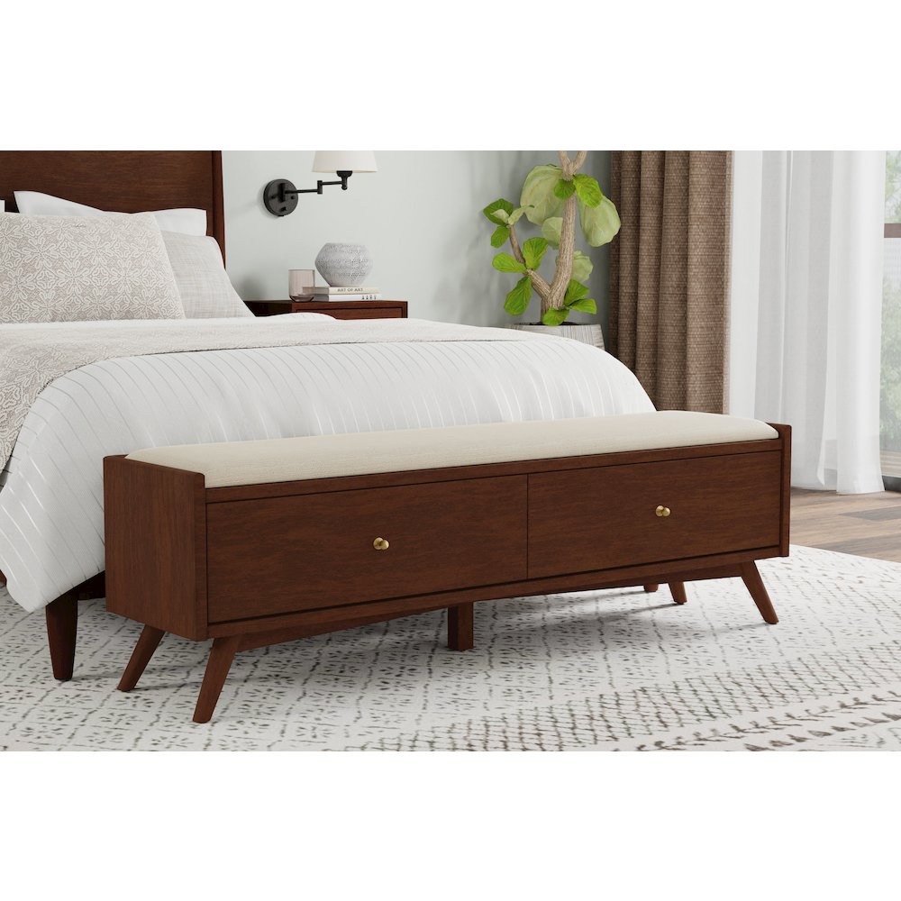 Flynn Bench, Walnut. Picture 3
