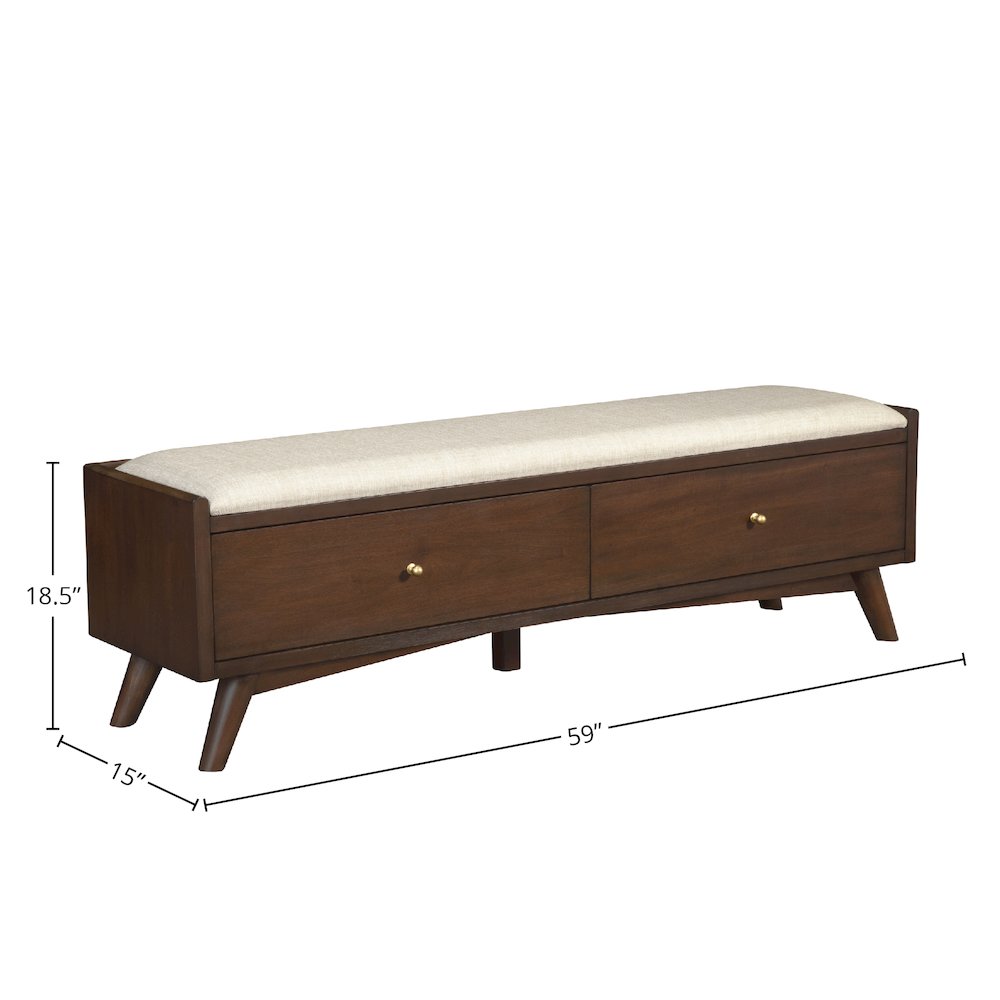 Flynn Bench, Walnut. Picture 1