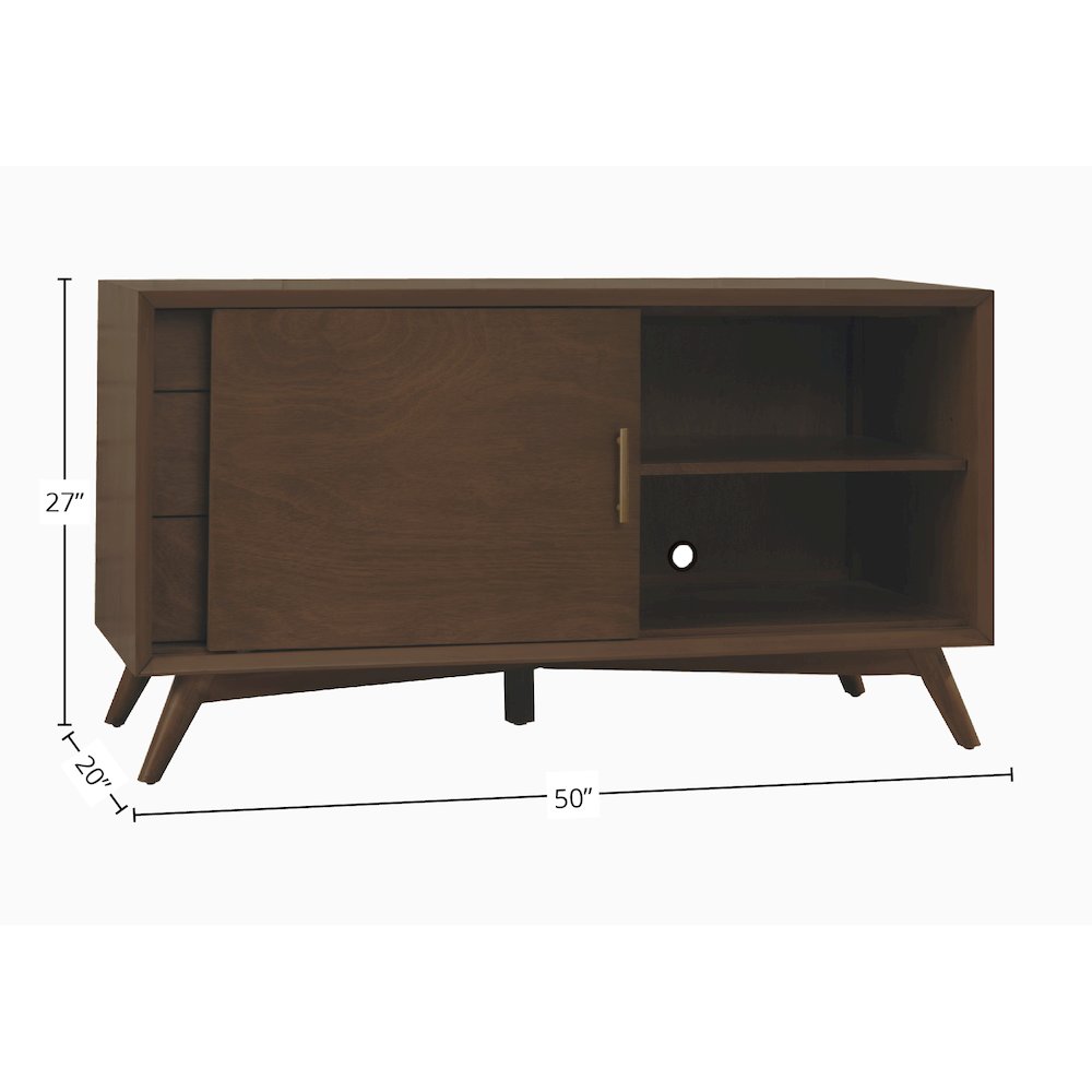 Flynn Small TV Console, Walnut. Picture 1
