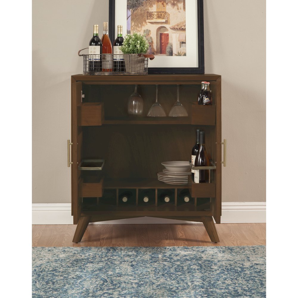 Flynn Small Bar Cabinet, Walnut. Picture 4
