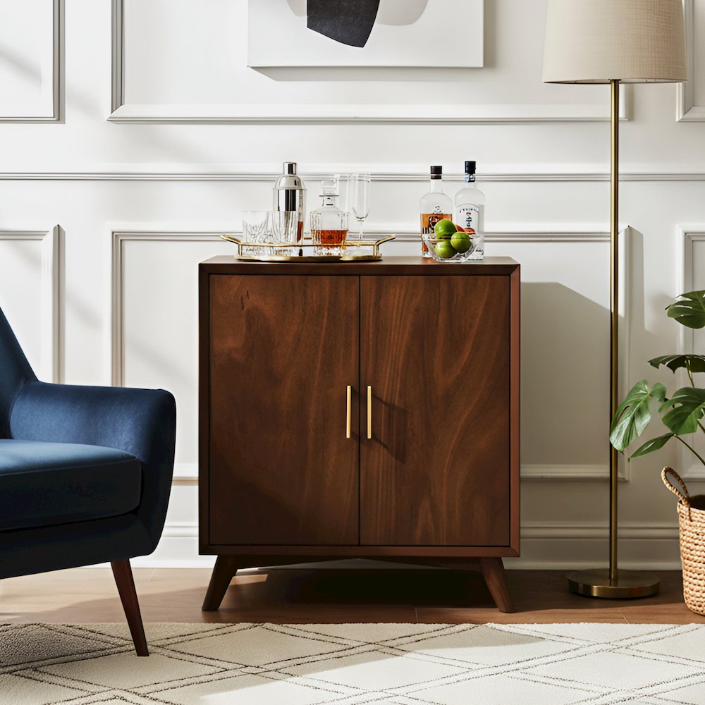 Flynn Small Bar Cabinet, Walnut. Picture 2