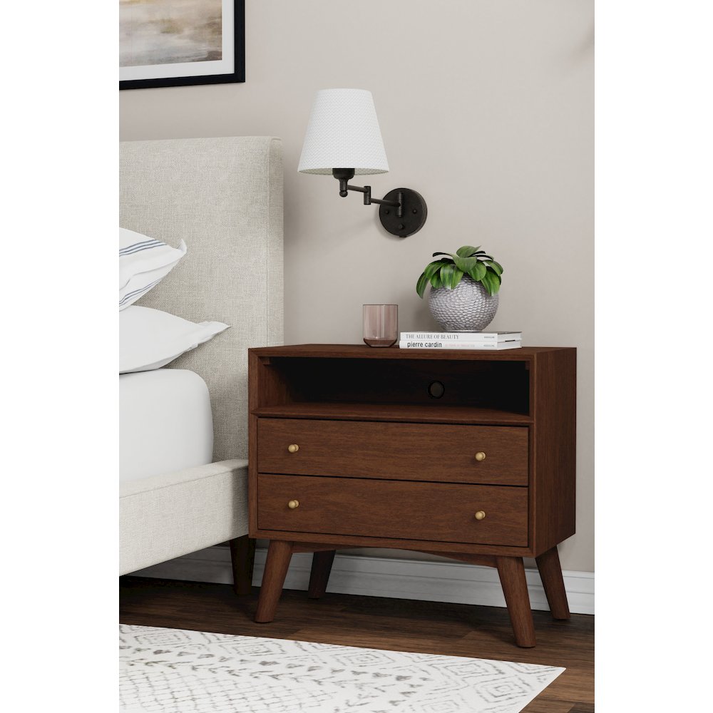Flynn Large Nightstand, Walnut. Picture 3