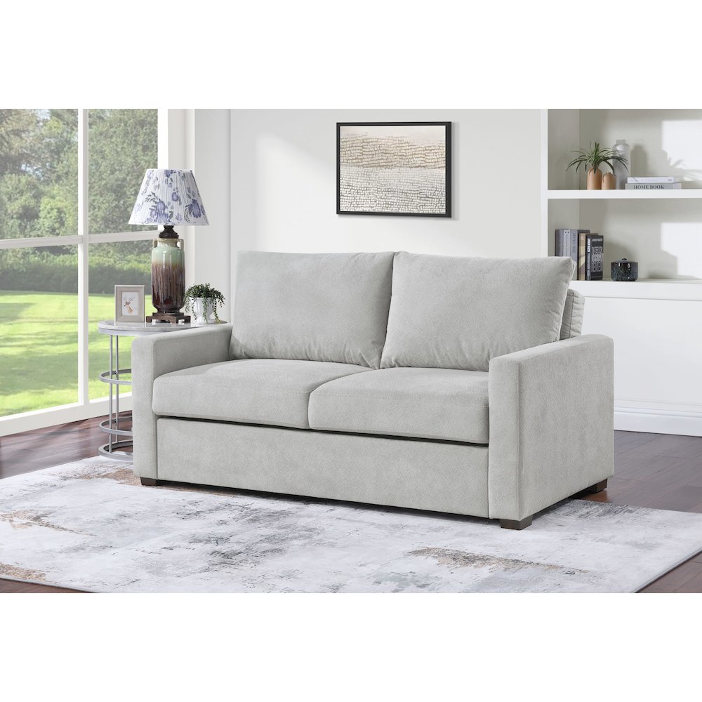 Dena Sleeper Sofa, Light Grey. Picture 3