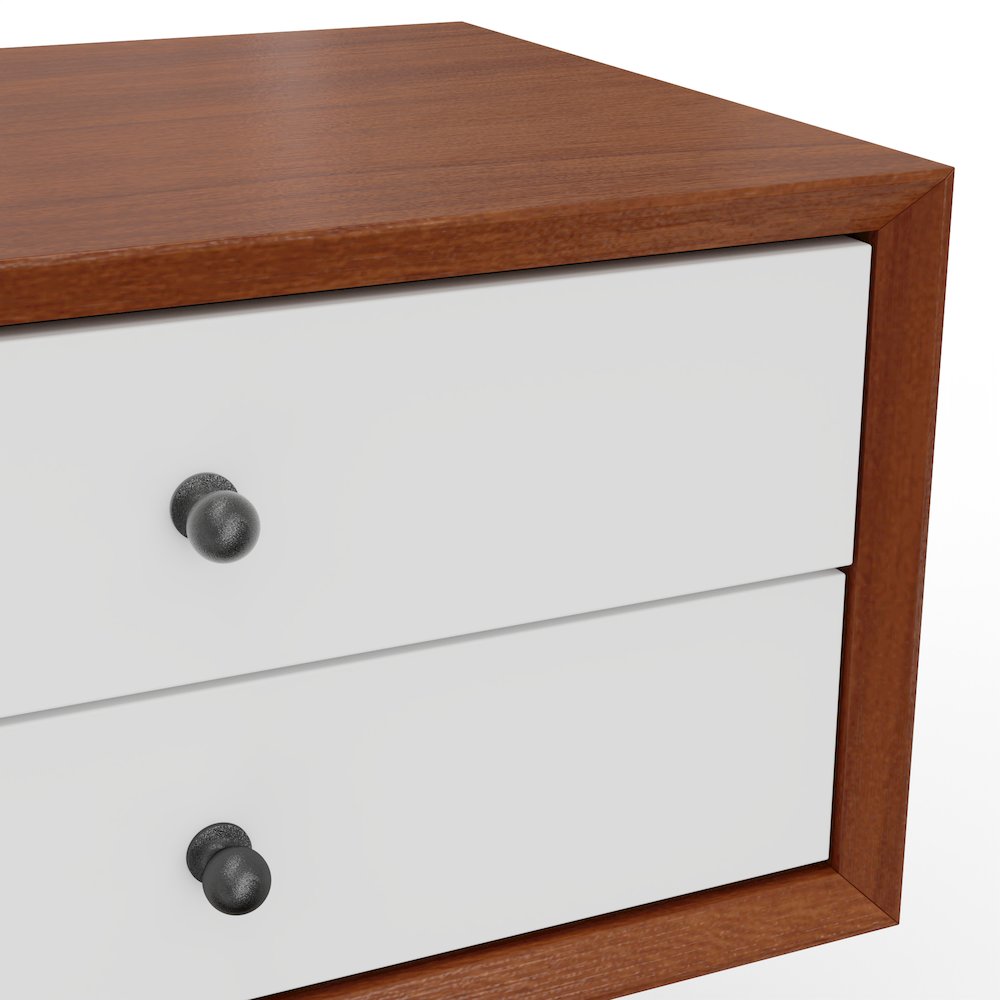 Flynn Small Nightstand, Acorn & White. Picture 7
