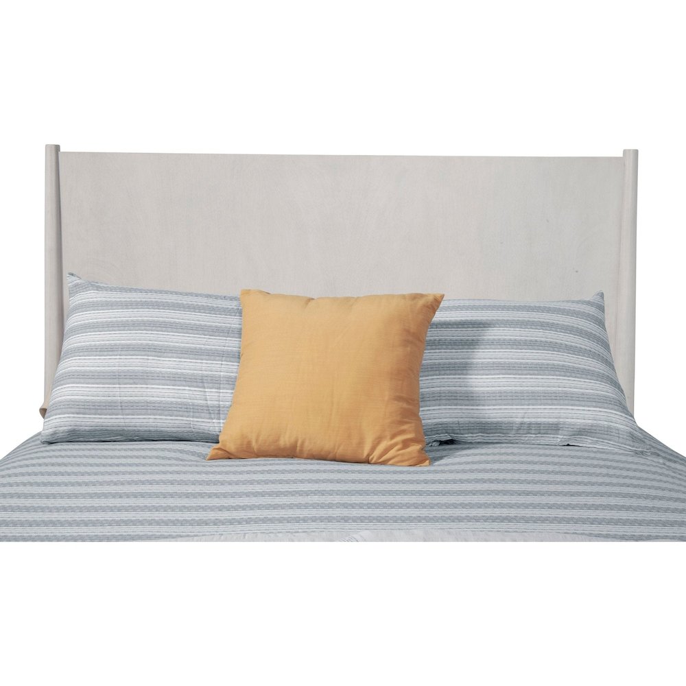 Flynn Mid Century Modern Full Size Panel Bed, Gray. Picture 4