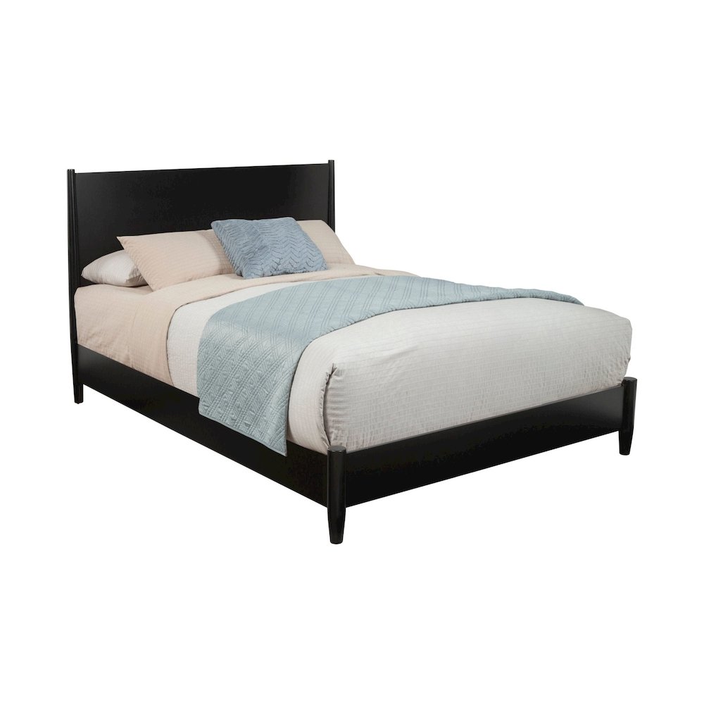 Flynn Full Platform Bed, Black. Picture 1