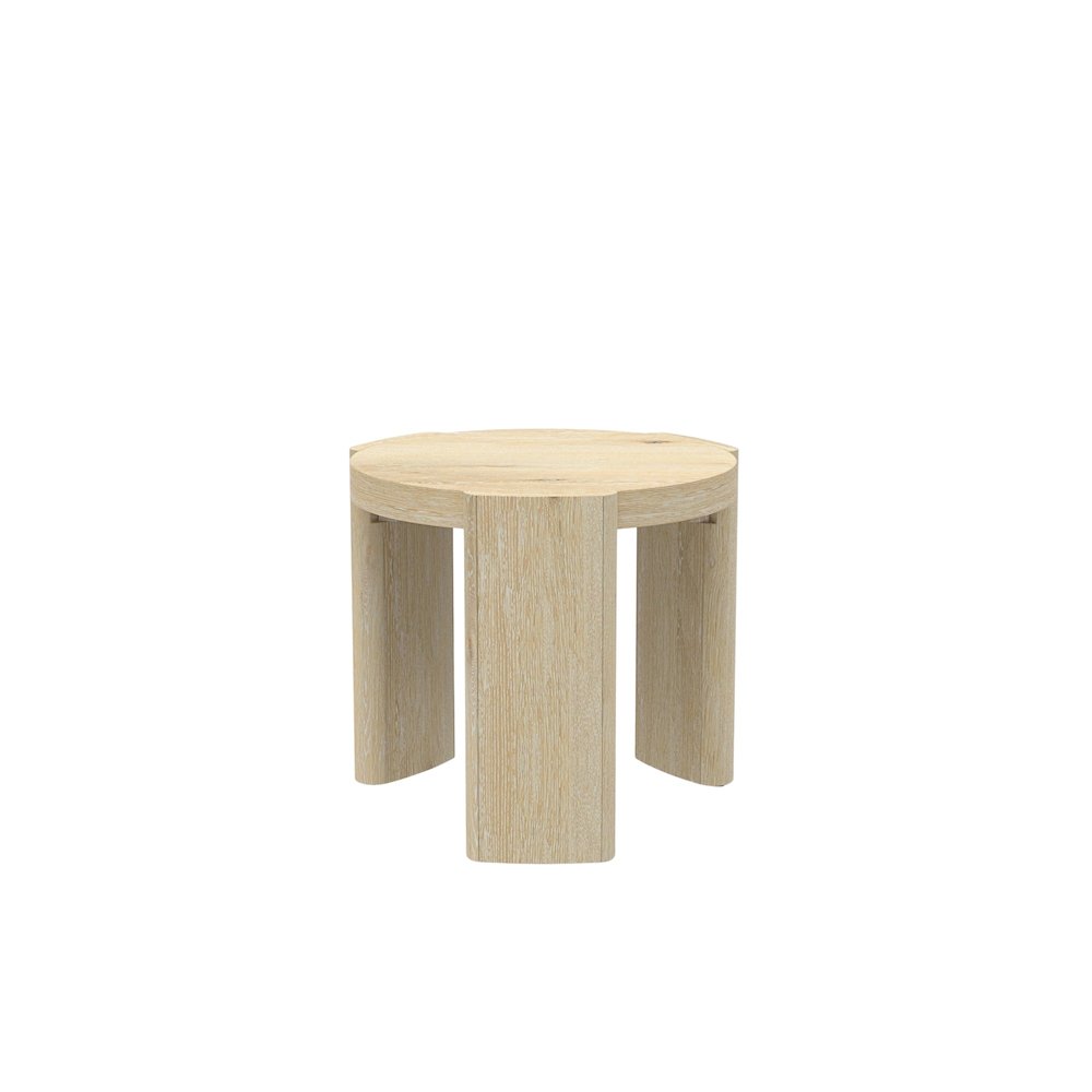 Sloane 20" Round End Table, Driftwood. Picture 1