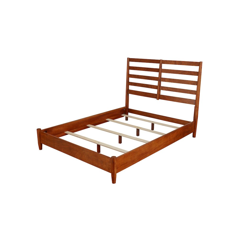 Flynn Retro Full Bed w/Slat Back Headboard, Acorn. Picture 7