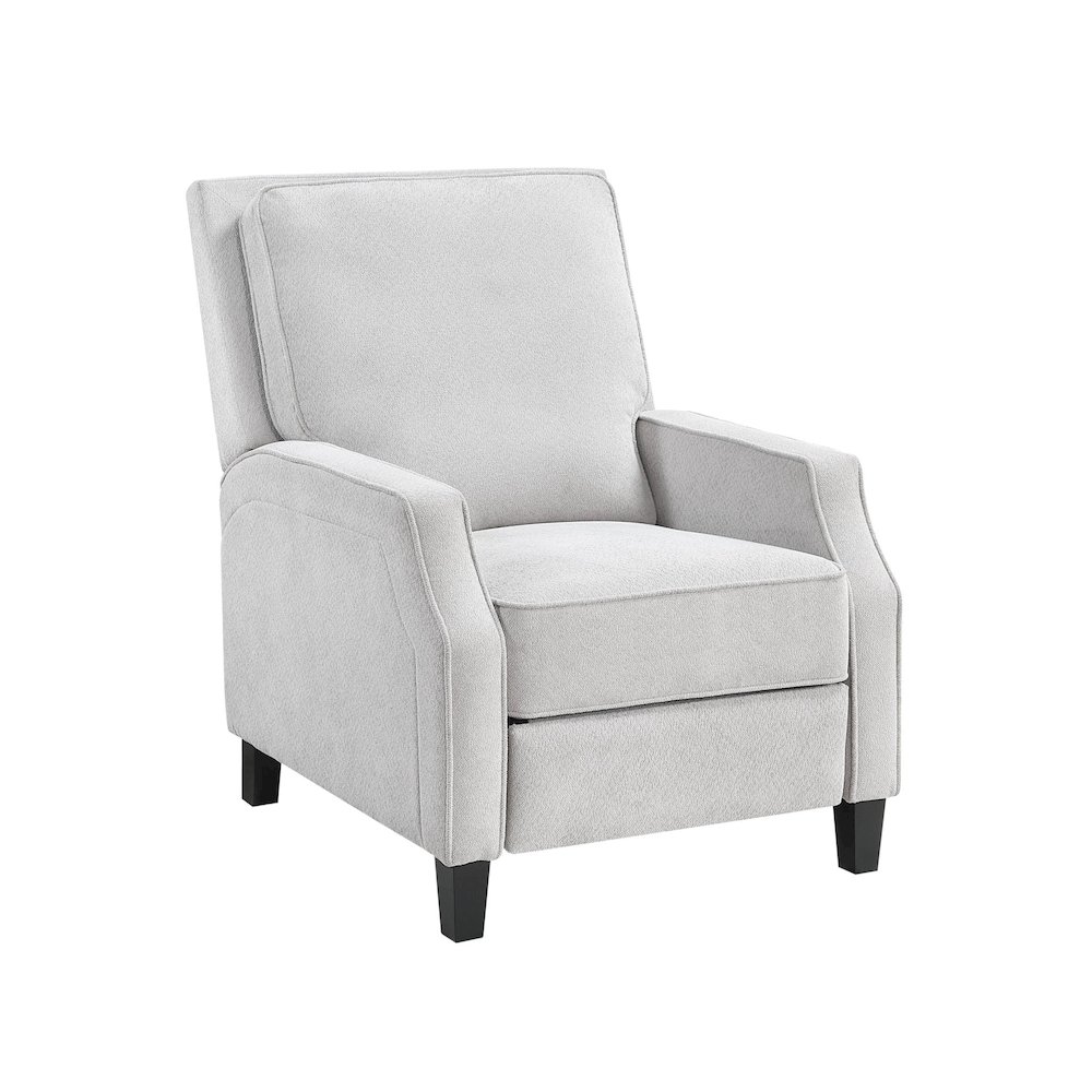 Inez Push Accent Back Chair, Light Grey. Picture 1