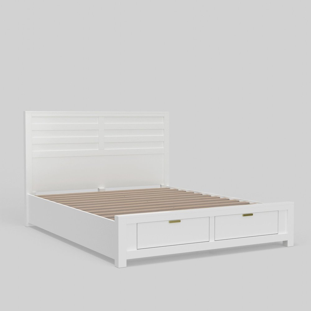 Carmel California King Storage Bed, White. Picture 6