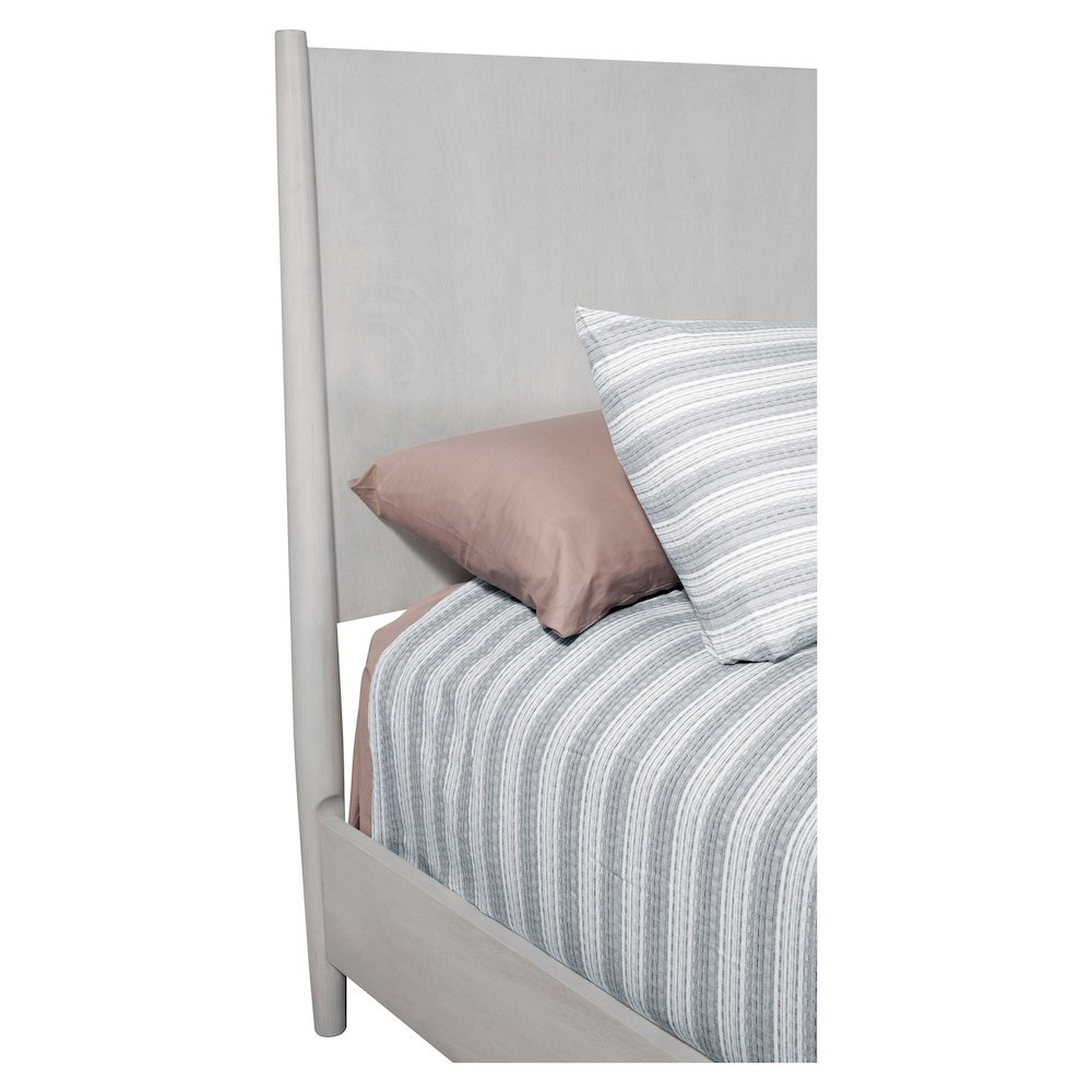 Flynn Mid Century Modern Full Size Panel Bed, Gray. Picture 5