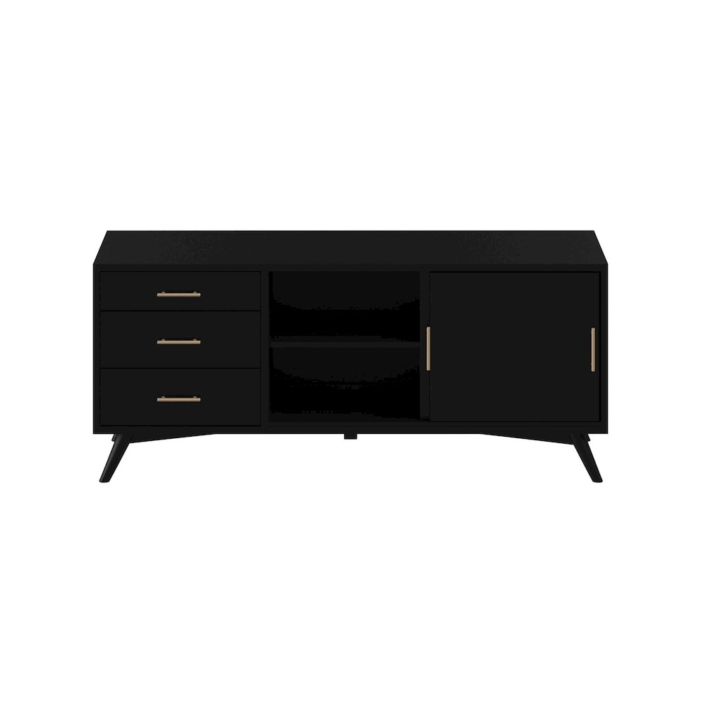 Flynn Large TV Console, Black. Picture 1