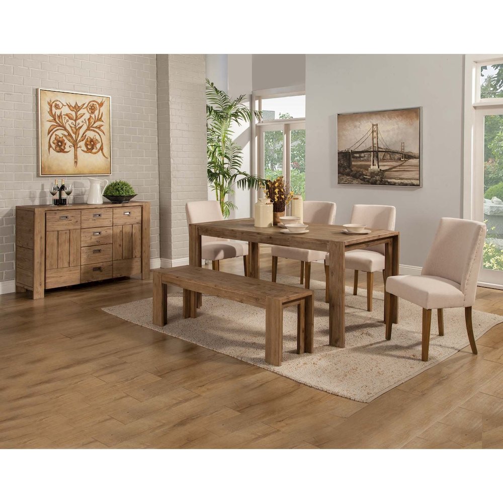 Seashore Dining Bench, Antique Natural. Picture 3