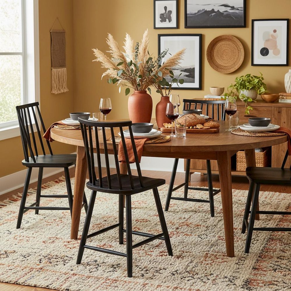 Farmhouse Brown Counter Stools Set of 2 with Back Support. Picture 2