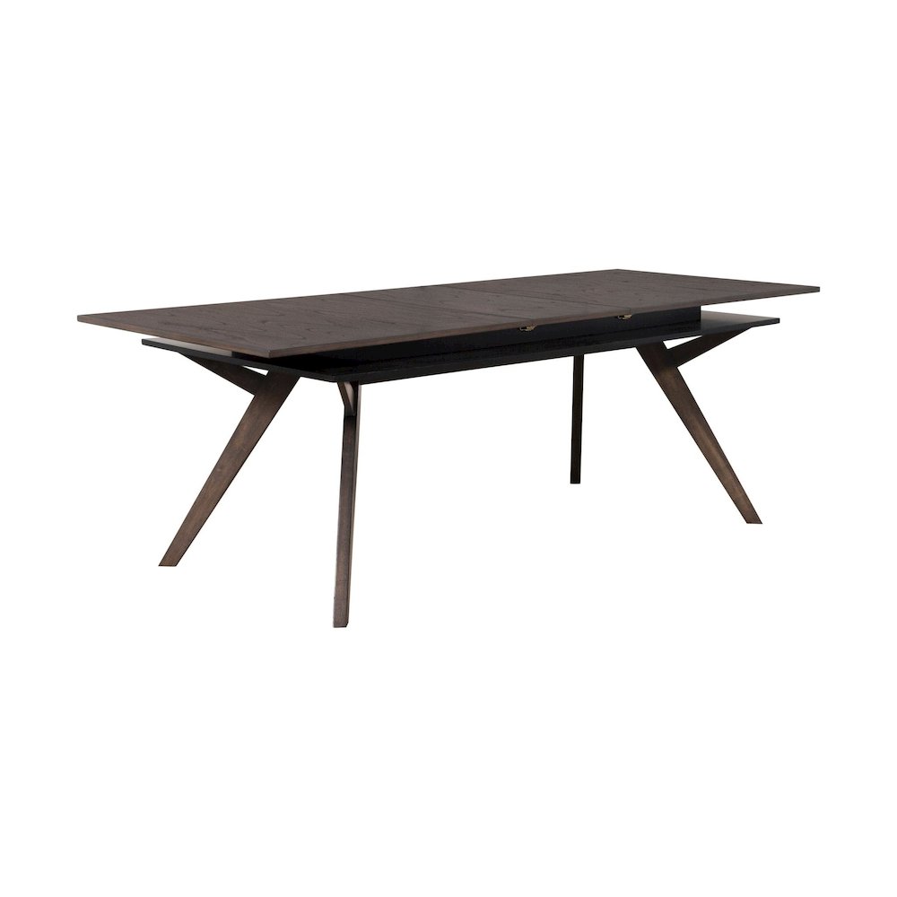 Lennox Rectangular Extension Dining Table, Dark Tobacco. Picture 1