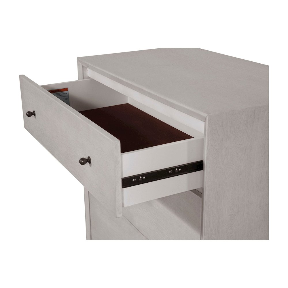 Flynn Mid Century Modern 3 Drawer Small Chest, Gray. Picture 4