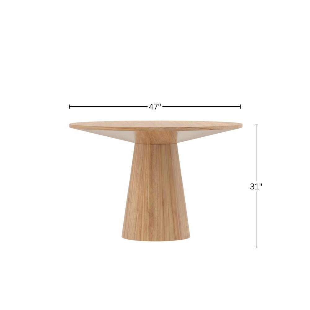 Cove Round 47" Dining Table, Natural. Picture 1