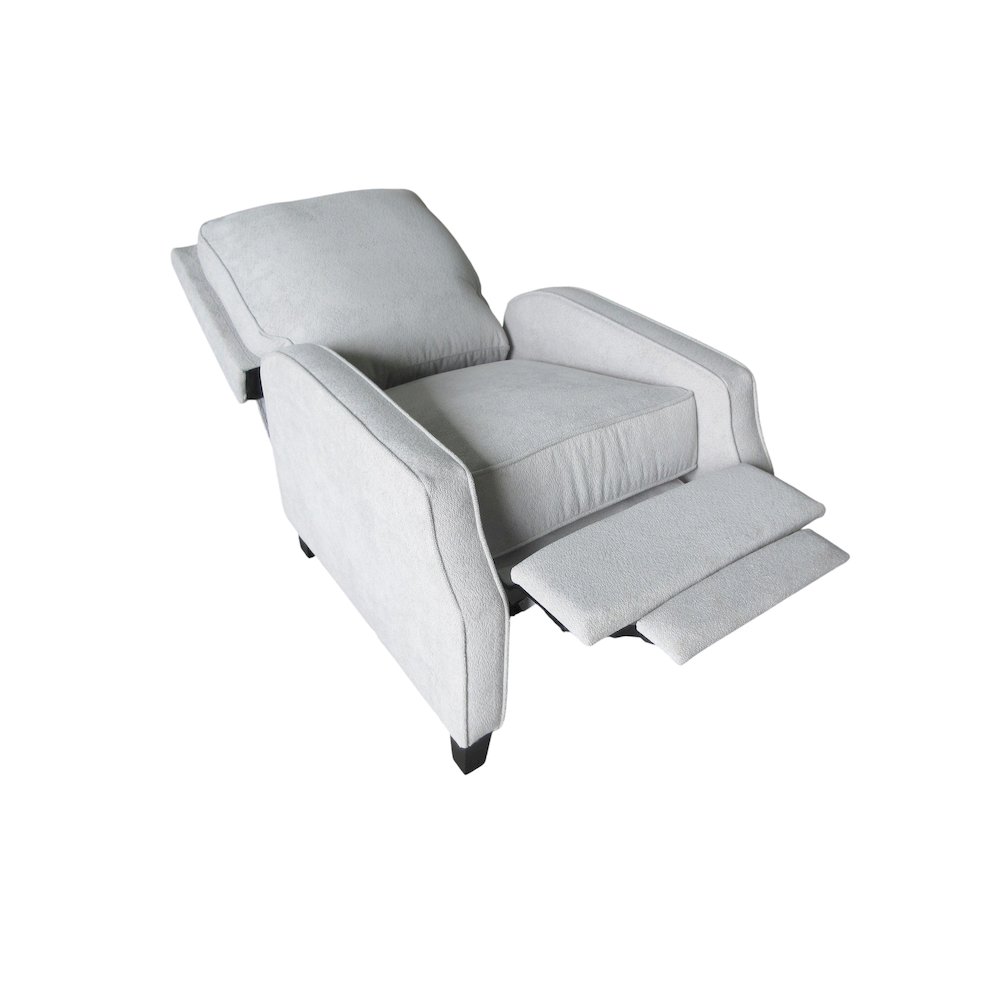 Inez Push Accent Back Chair, Light Grey. Picture 7