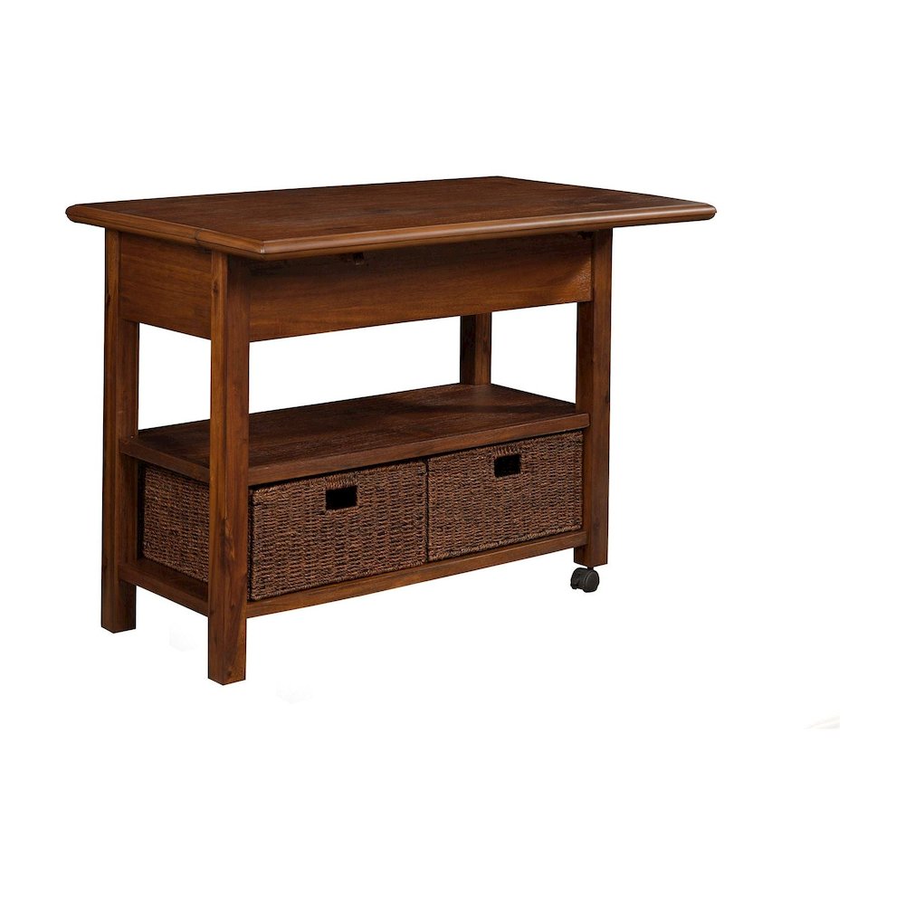 Caldwell Kitchen Cart, Antique Cappuccino. Picture 1