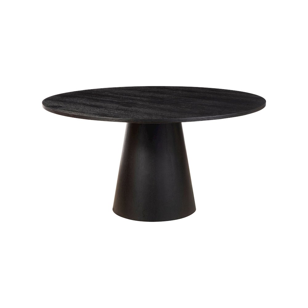 Cove Round 59" Dining Table, Vintage Black. Picture 1