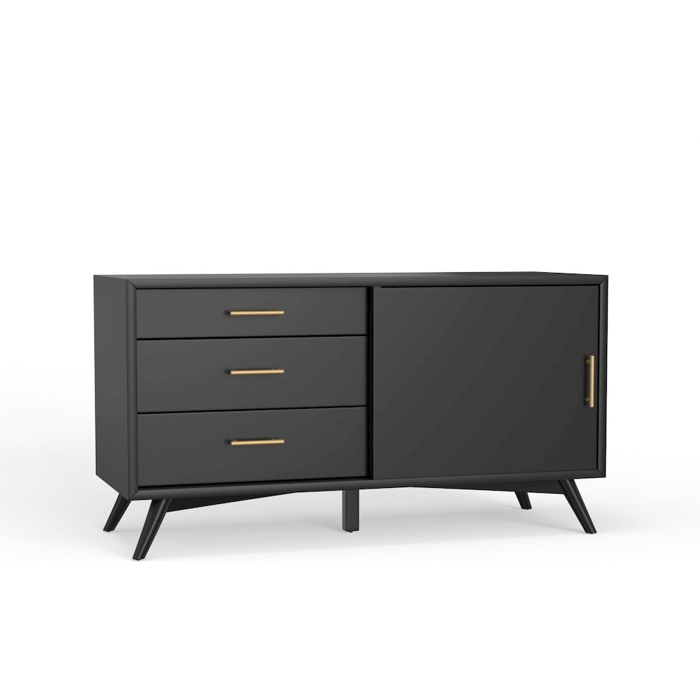 Flynn Small TV Console, Black. Picture 1