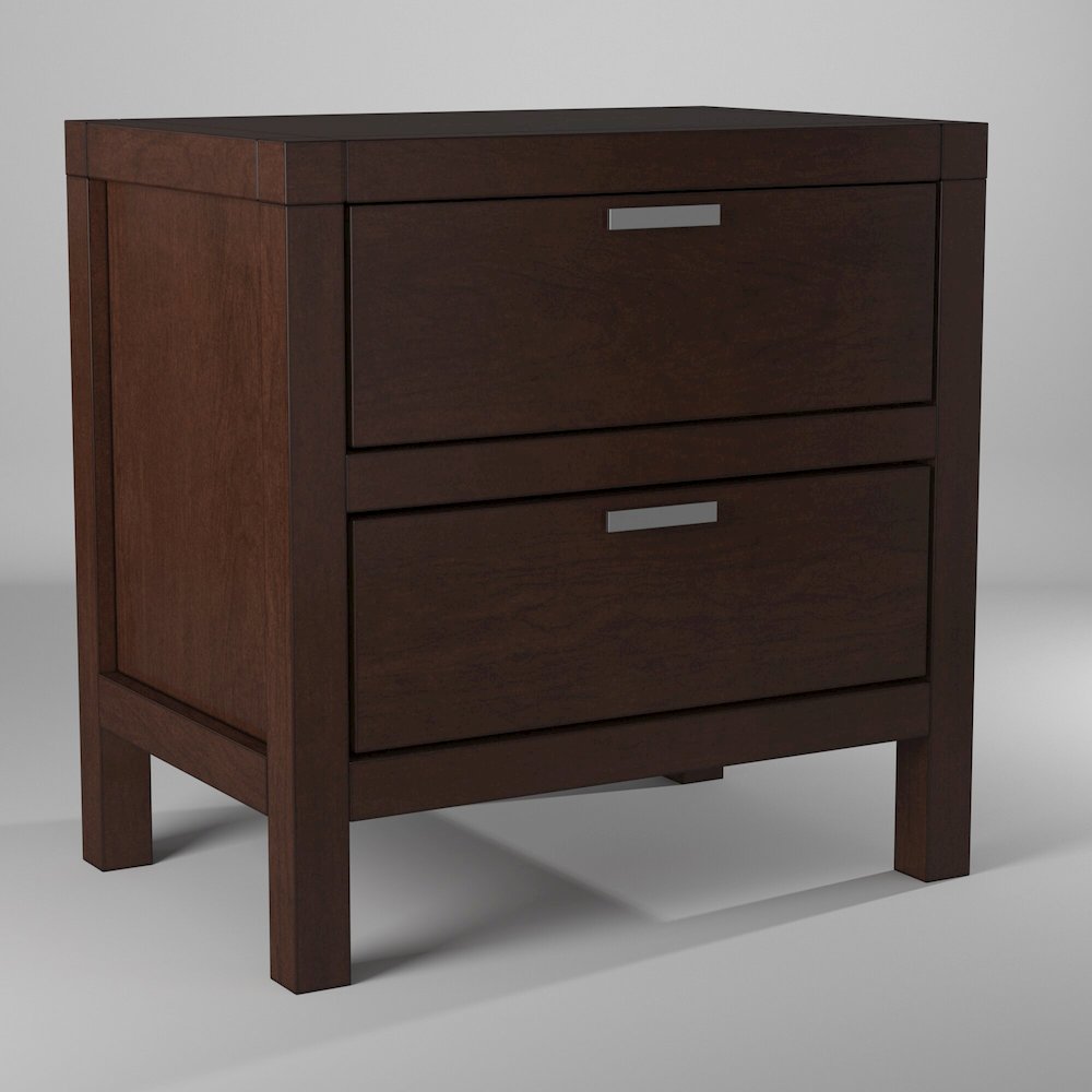 Carmel 2 Drawer Nightstand, Cappuccino. Picture 5