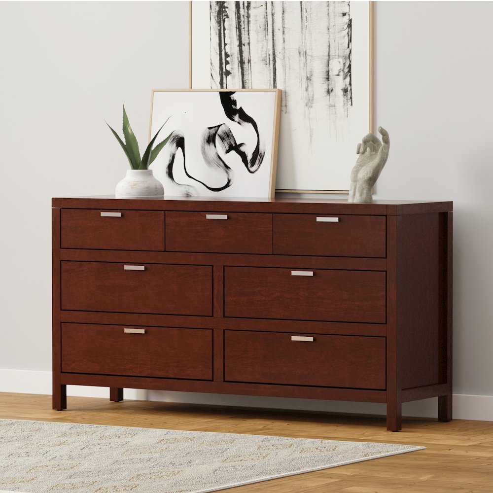 Carmel 7 Drawer Dresser, Cappuccino. Picture 3