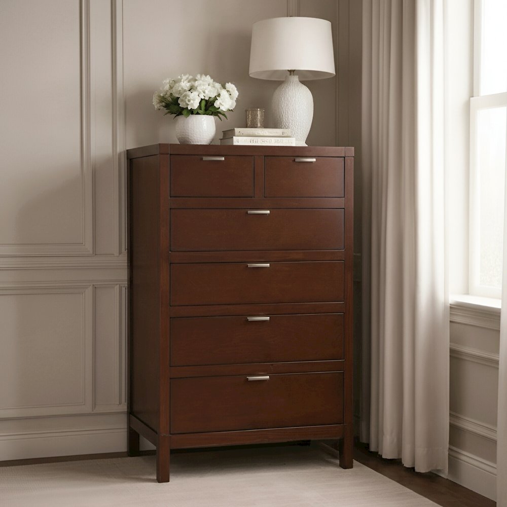 Carmel 6 Drawer Chest, Cappuccino. Picture 2