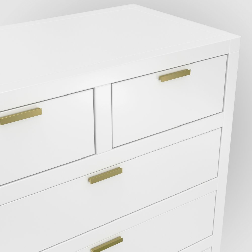 Carmel 6 Drawer Chest, White. Picture 6