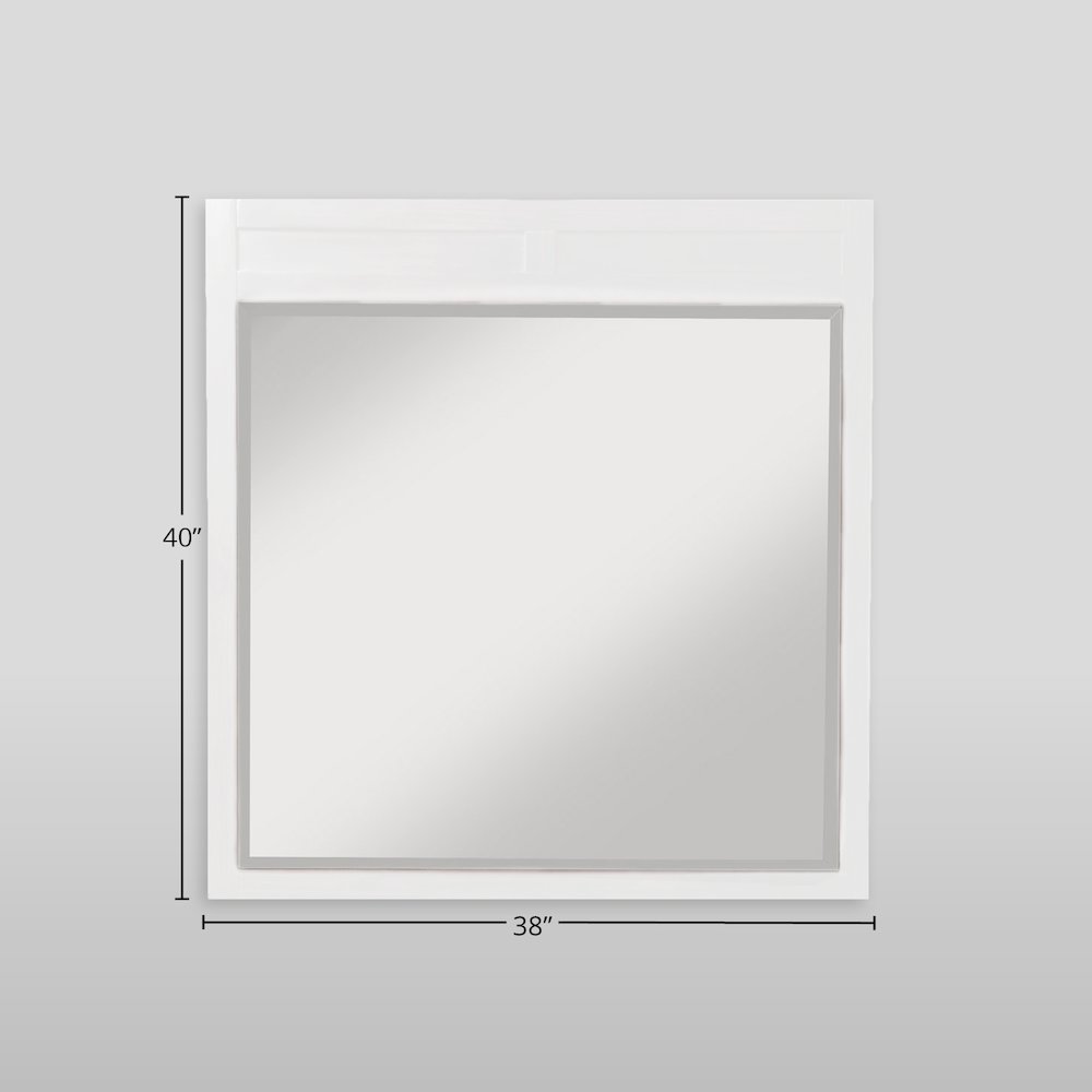 Carmel Mirror, White. Picture 1