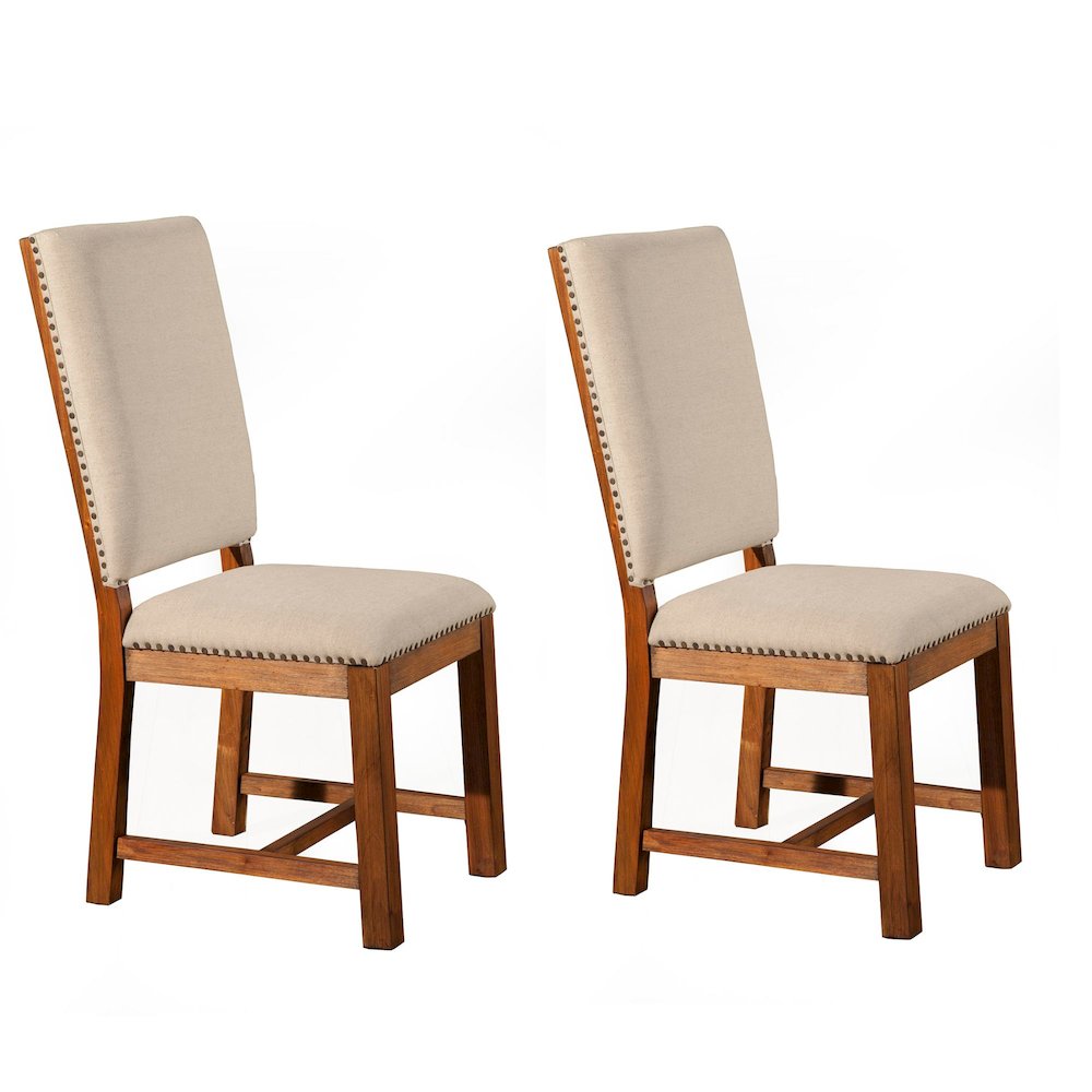 Shasta Set of 2 Upholstered Side Chairs, Salvaged Natural. Picture 2