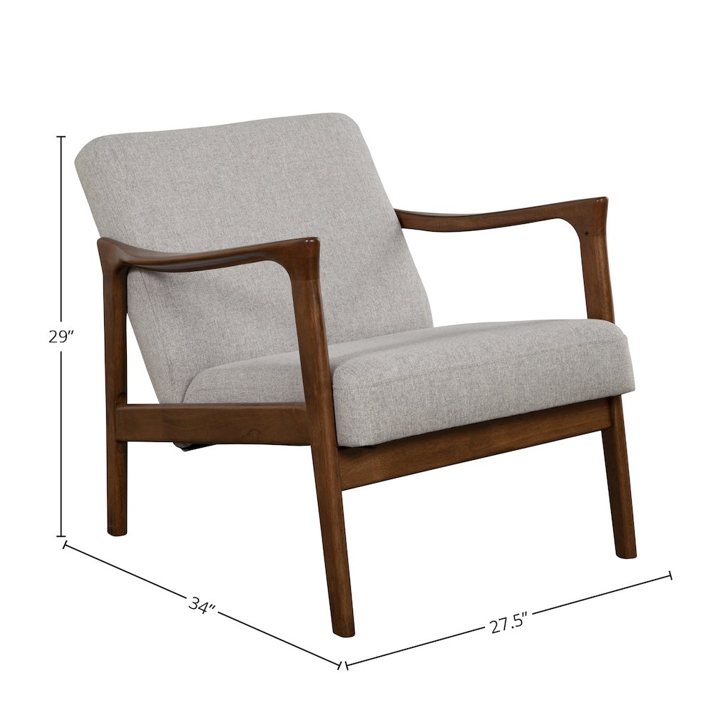 Zephyr Lounge Chair, Light Grey. Picture 9