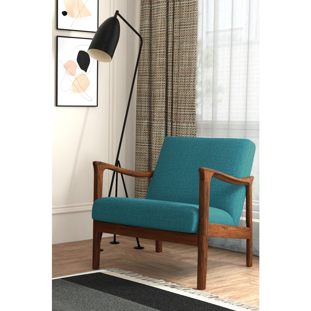 Zephyr Lounge Chair, Turquoise. Picture 2
