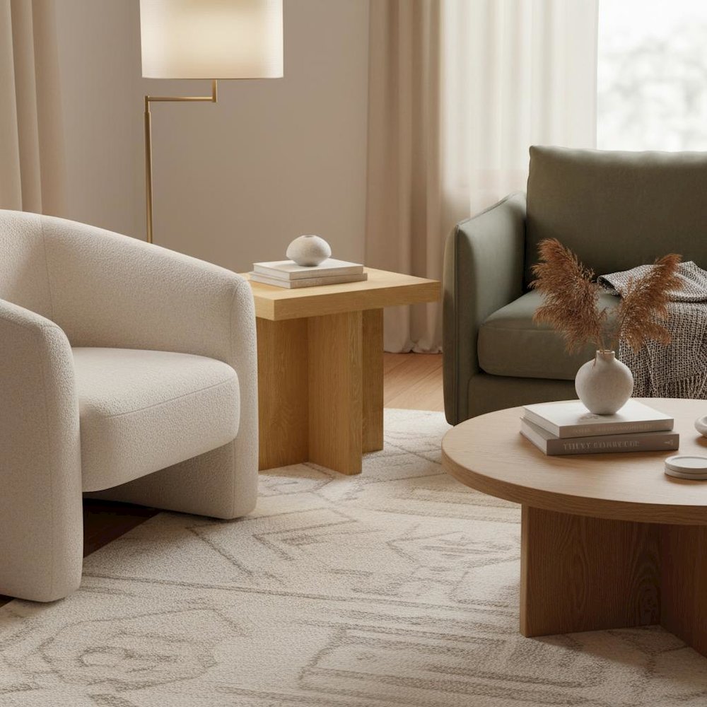 Nature-Inspired Finish End Table with Modern Rustic Style and Sturdy Build. Picture 3