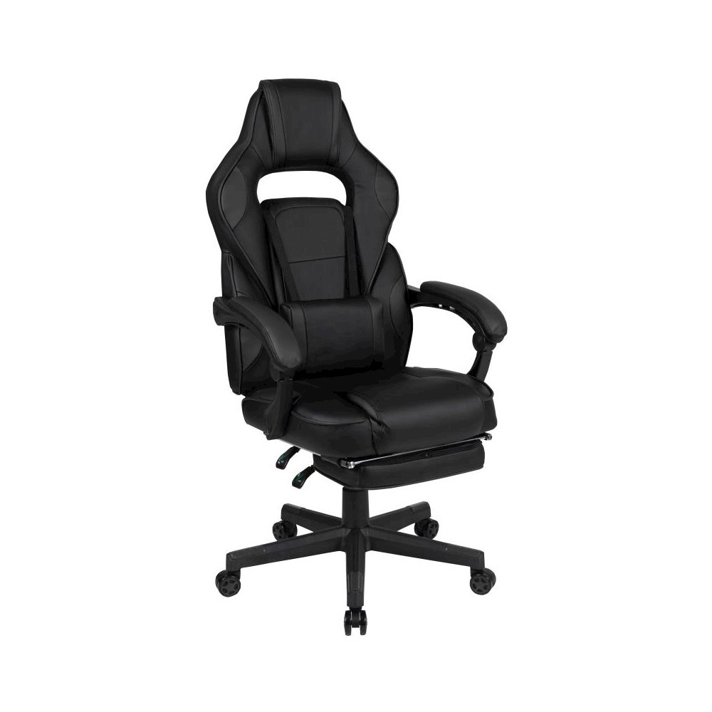 X40 Gaming Chair Racing Ergonomic Computer Chair with Fully Reclining Back/Arms, Slide-Out Footrest, Massaging Lumbar - Black. Picture 1