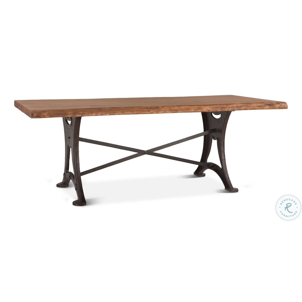 Blayne 94" Dining Table in Live Edge Acacia with Walnut Finish. Picture 1