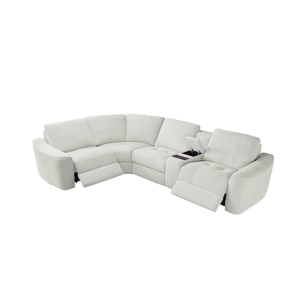 Devine Power Reclining 5-Piece Sectional Sofa With Storage & Wireless Charging. Picture 1