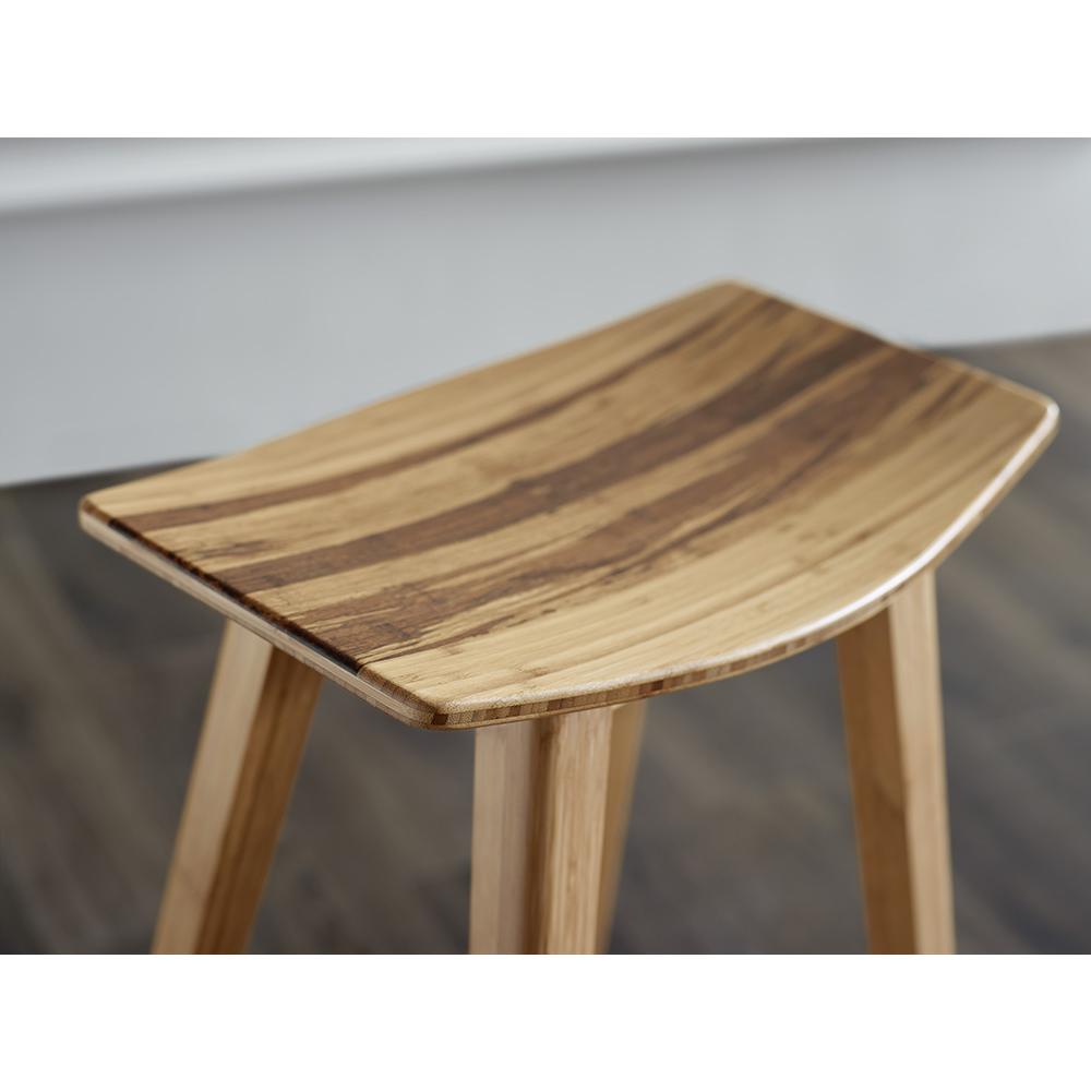 Tigris Counter Height Stool, Caramelized With Exotic Tiger Inlay, (Set of 2). Picture 7