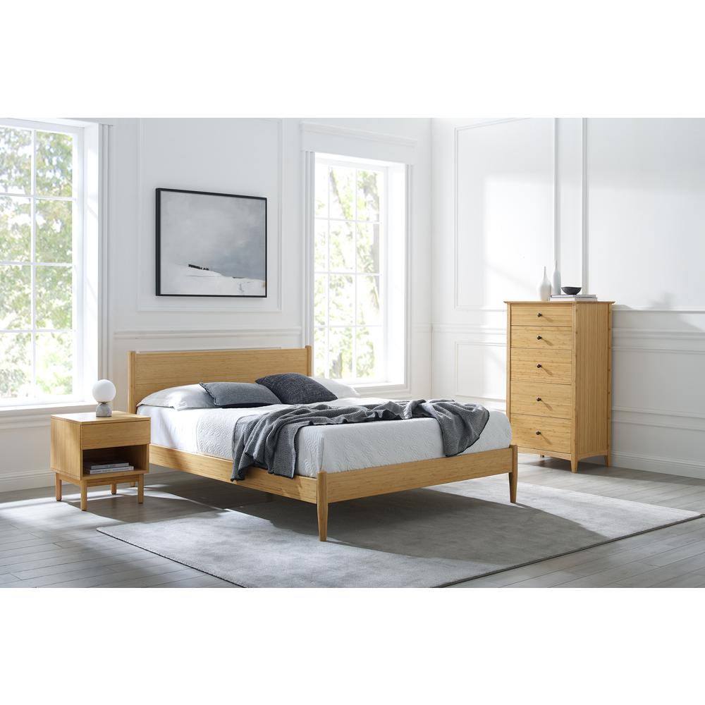 Ria Queen Platform Bed, Caramelized. Picture 15