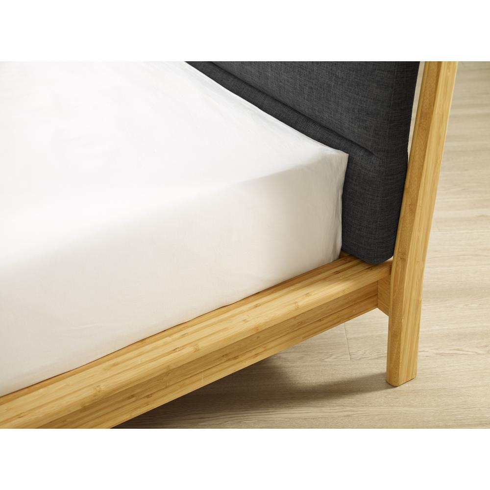 Santa Cruz King Platform Bed with Fabric, Wheat. Picture 6