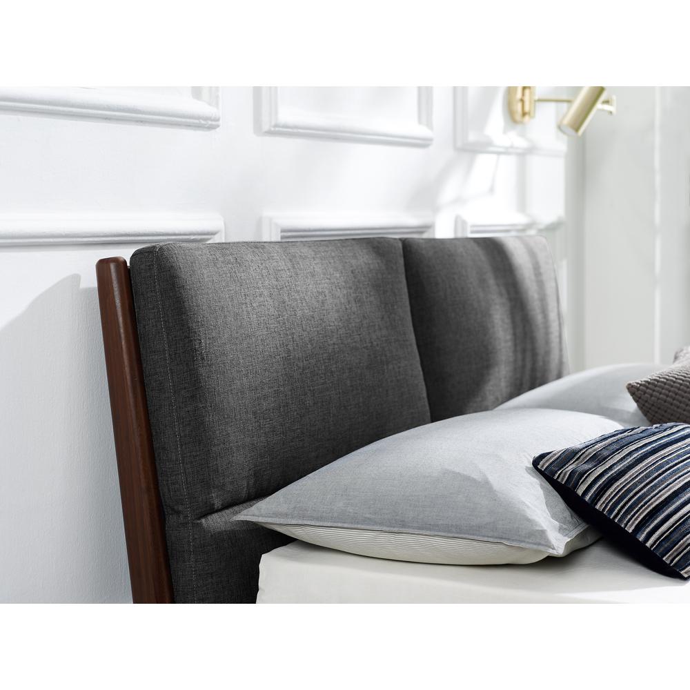 Park Avenue Queen Platform Bed with Fabric, Ruby. Picture 7