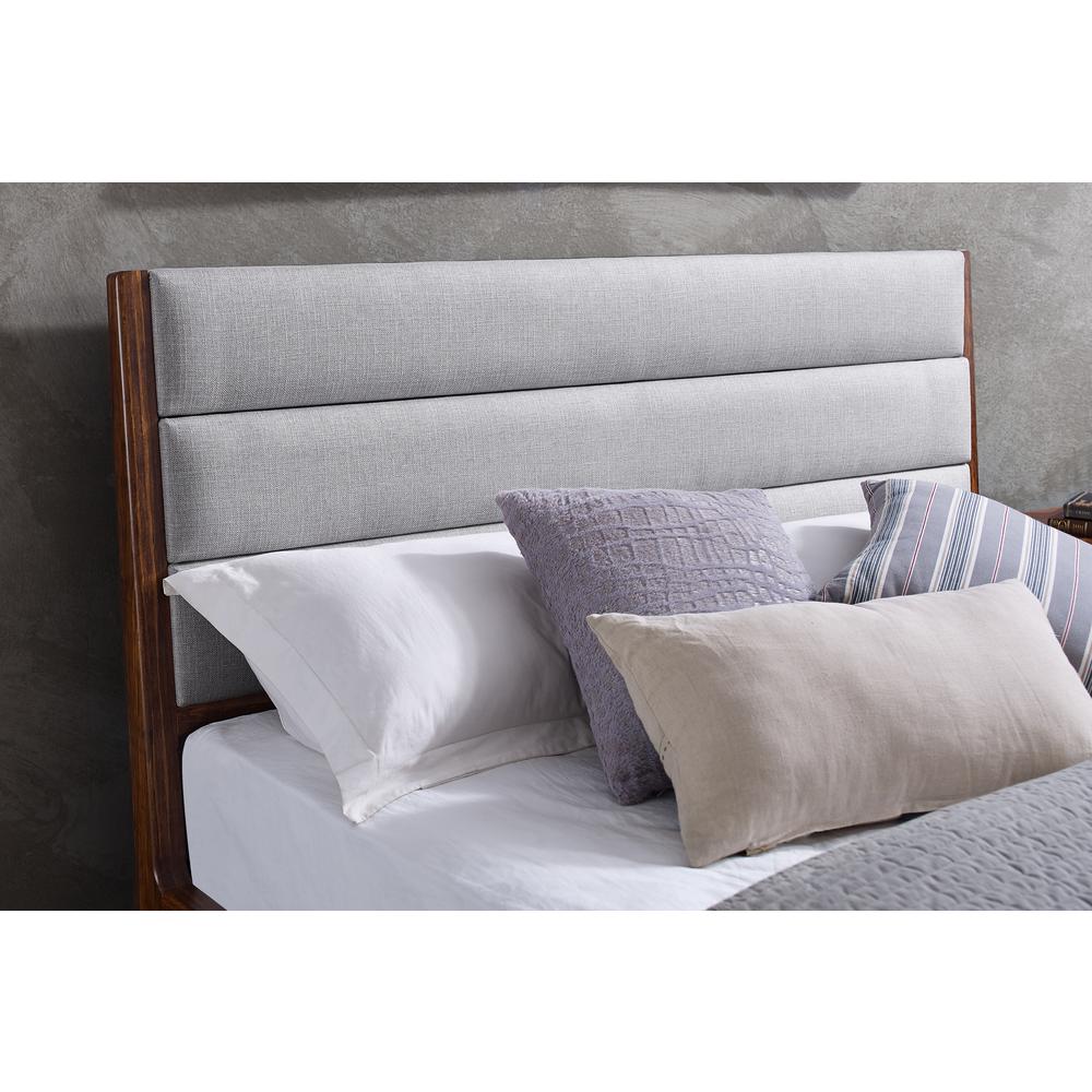 Mercury Upholstered Queen Platform Bed, Exotic. Picture 5
