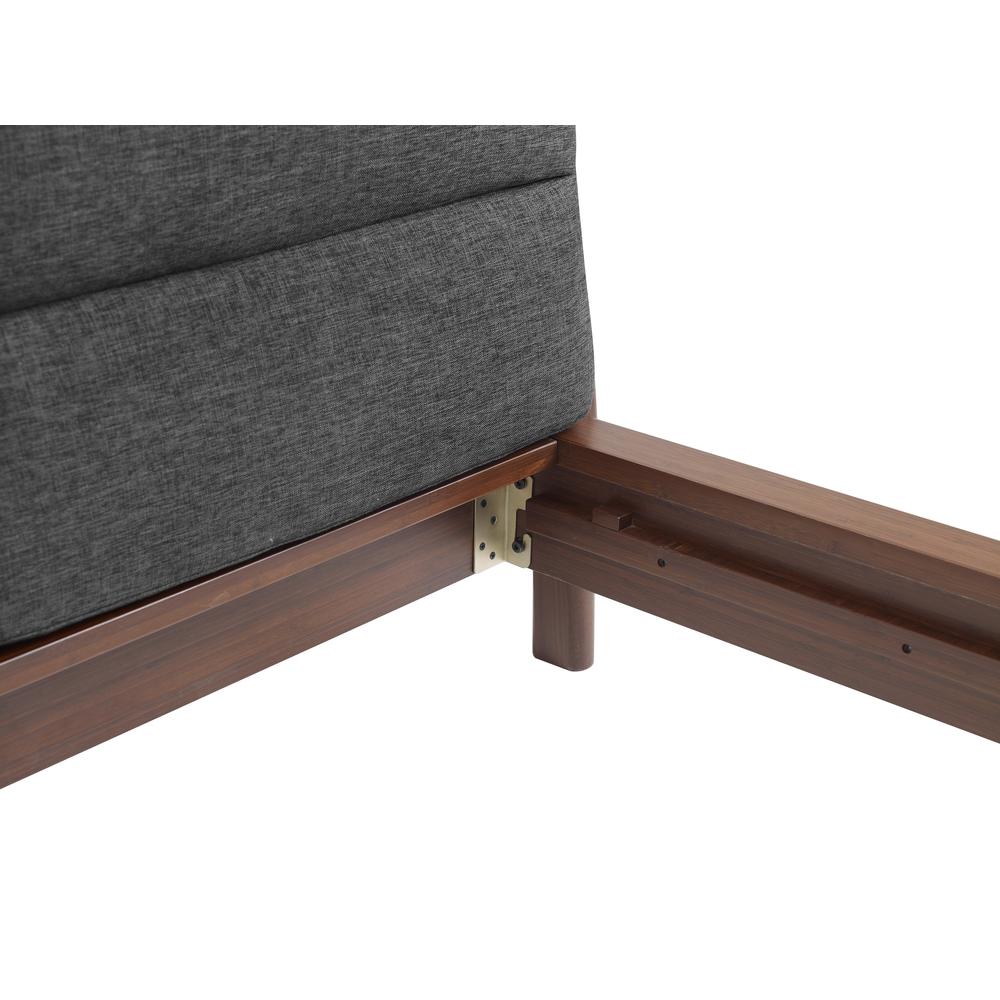 Park Avenue Queen Platform Bed with Fabric, Ruby. Picture 10