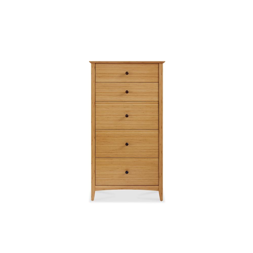 Willow Five Drawer Chest, Caramelized. Picture 2