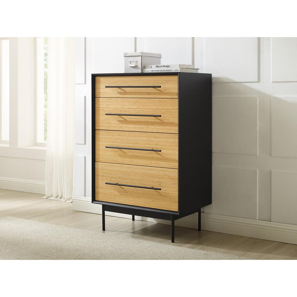 Santa Cruz 4 Drawer High Chest, Wheat. Picture 5