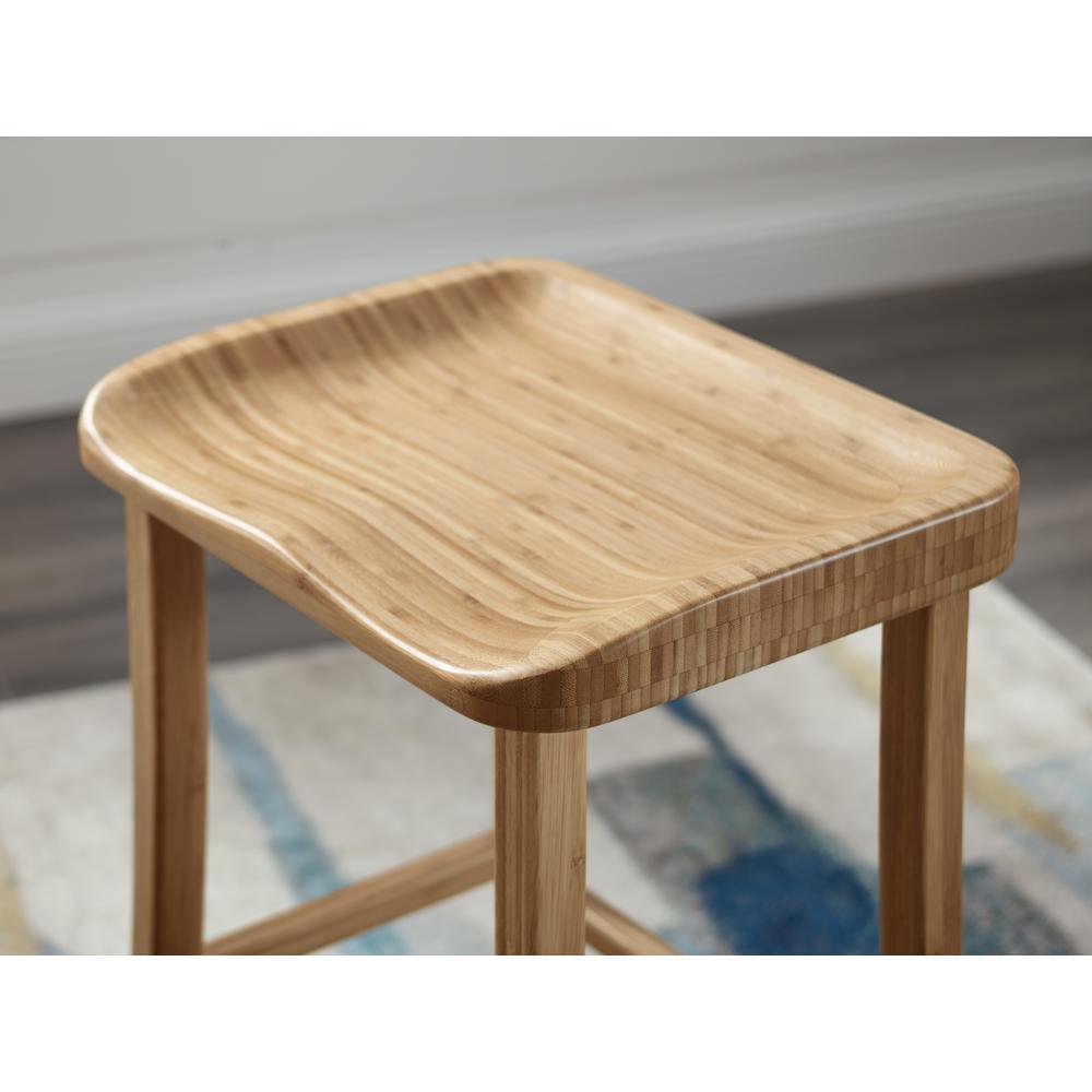 Tulip Bar Height Stool, Caramelized, (Set of 2). Picture 13