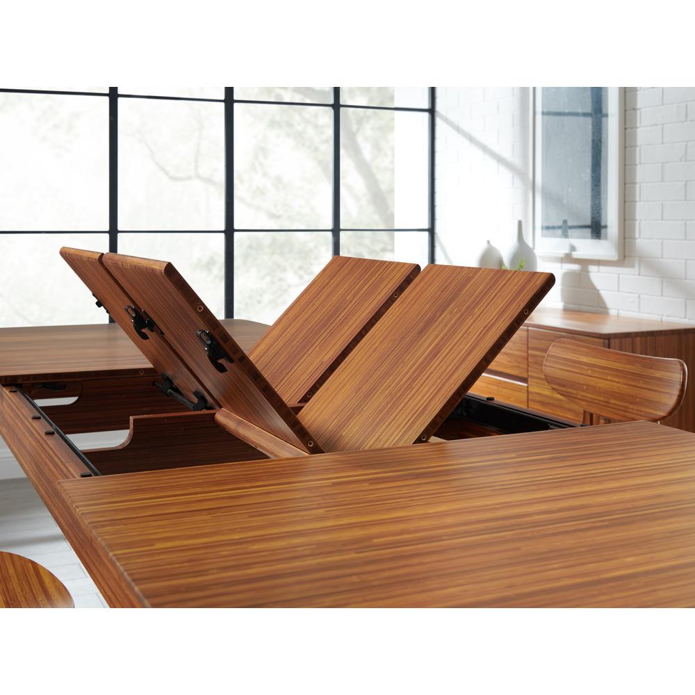 Erikka 110" Double-Leaves Extension Dining Table, Amber. Picture 3
