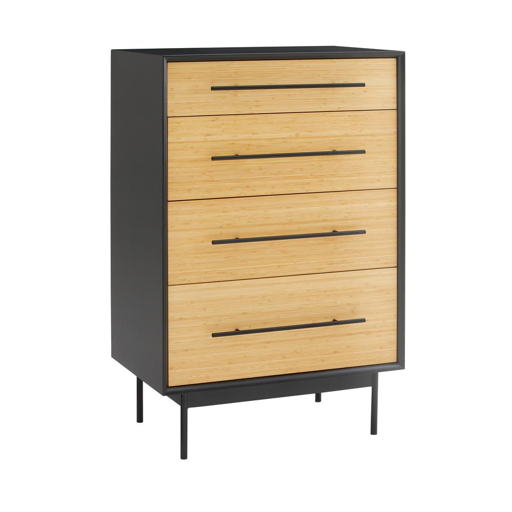 Santa Cruz 4 Drawer High Chest, Wheat. Picture 1