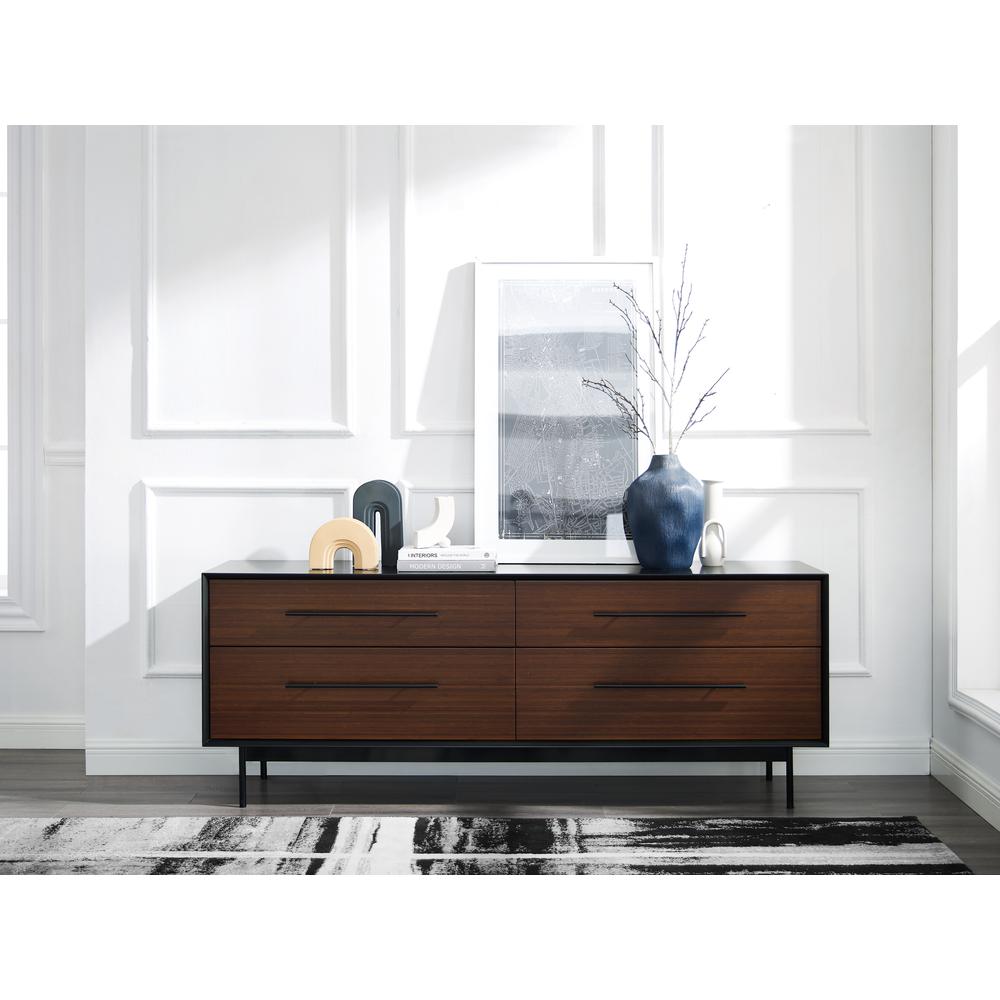 Park Avenue 4 Drawer Double Dresser, Ruby. Picture 4
