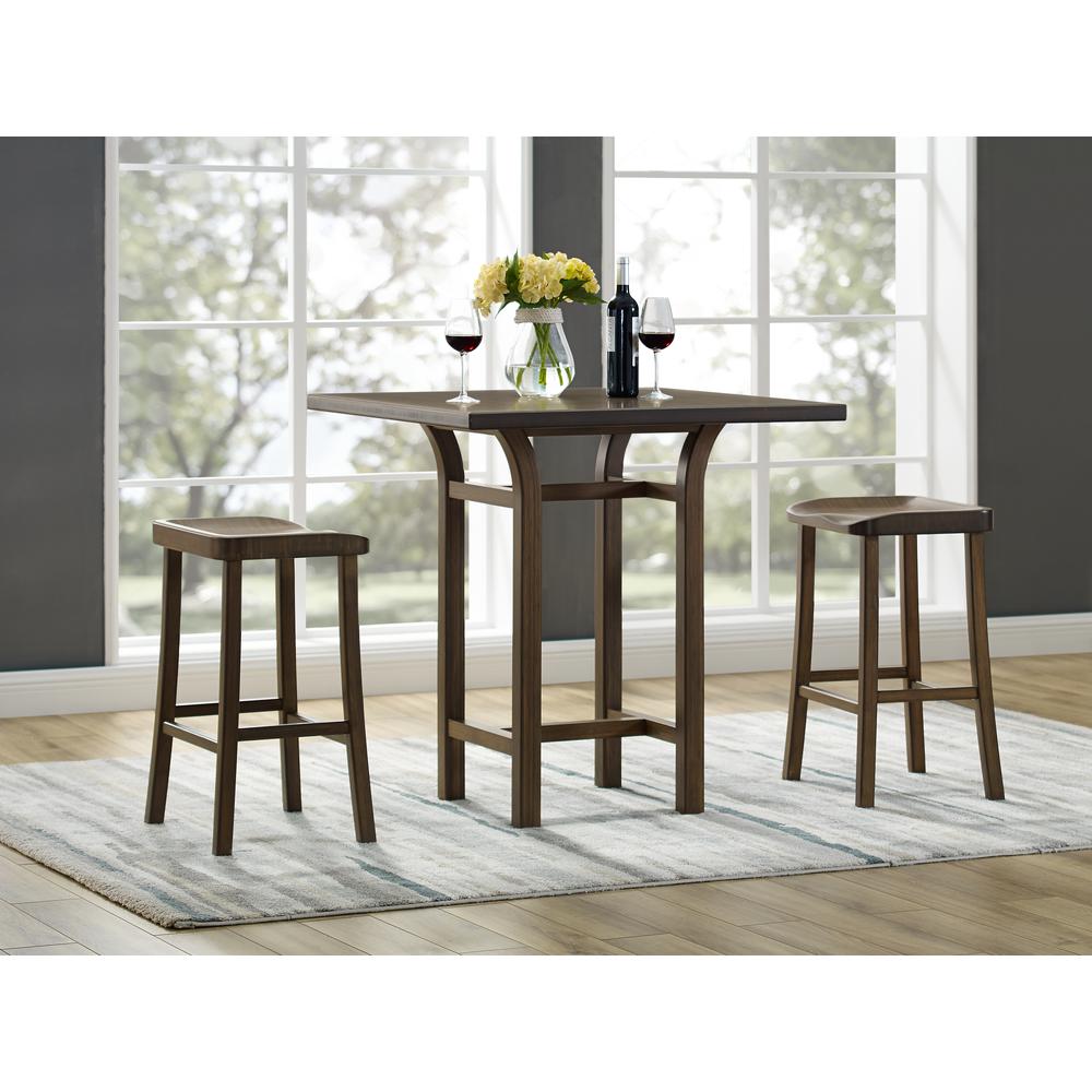 Tulip Bar Height Stool, Black Walnut, (Set of 2). Picture 10